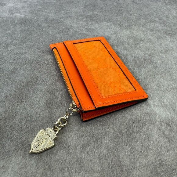Gucci Luce Orange Card Case Wallet Holder - Picture 8 of 12